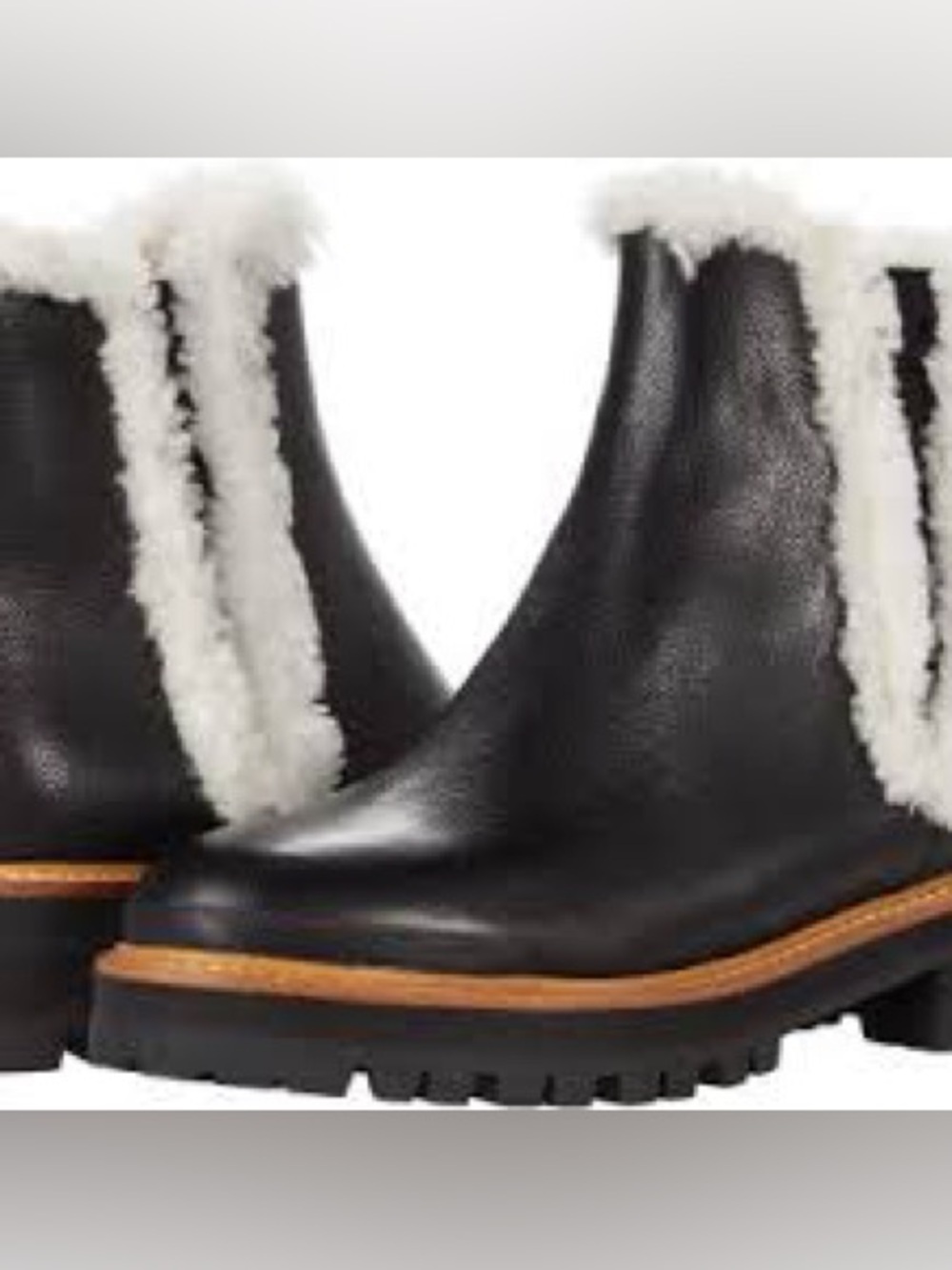 NWT Marc Fisher Black Iggie Shearling Women’s Ankle Boots Size: 9